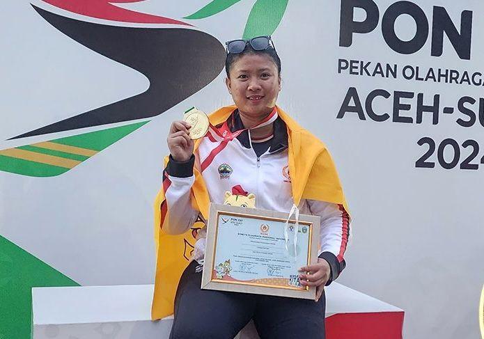 Attina Nur Pecahkan Rekornas, Raih Emas Lempar Lembing Putri PON 2024