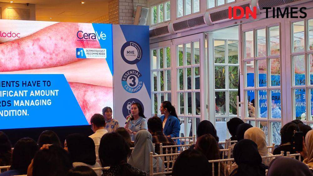 Suasana CeraVe Skin Chat World Atopic Eczema Day 2024 pada Jumat (13/9/2024) di Wyl's Kitchen, Jakarta Selatan. (IDN Times/Febriyanti Revitasari)