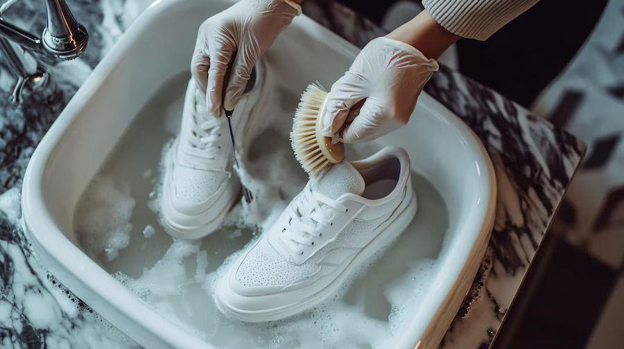 Ilustrasi cuci sepatu (freepik.com/Jovie Art)