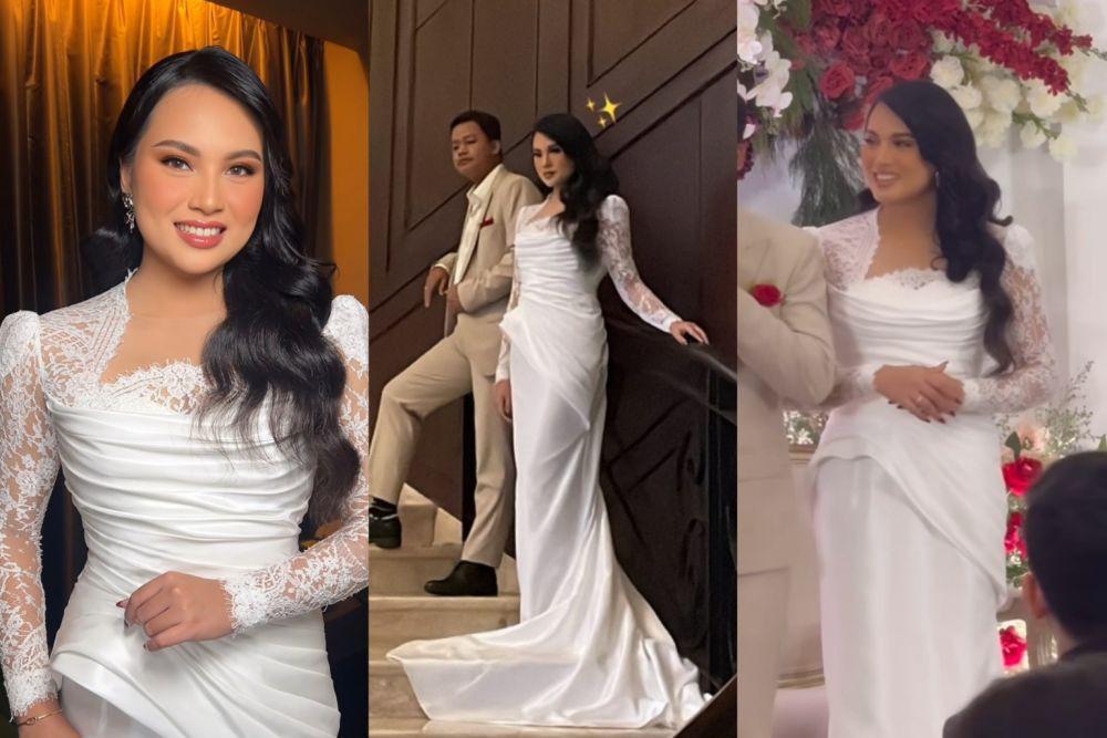 9 Style Dress dan Makeup Resepsi Ditha Amalia, Auranya Mewah