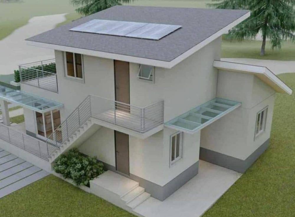 rumah atap miring satu sisi (instagram.com/tipsdesainrumah)