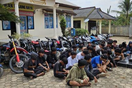 Puluhan Remaja di Mesuji Terjaring Polisi Saat Gelar Aksi Balap Liar