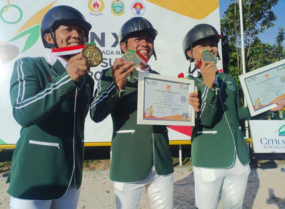 Atlet berkuda Sumut raih emas perdananya di PON 2024 (dok.istimewa)