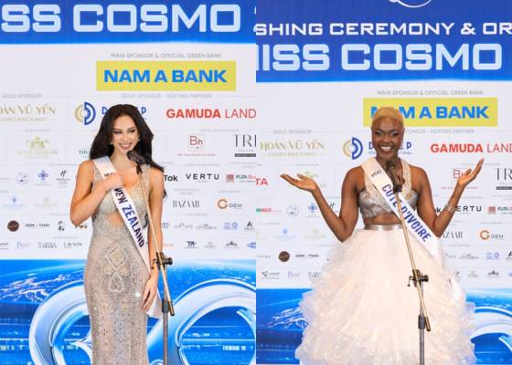 Finalis dari Afrika dan Oseania di Sashing Ceremony Miss Cosmo 2024 (Facebook.com/Miss Cosmo International)