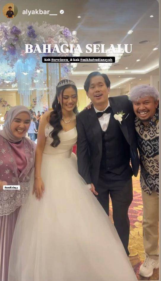 Deretan komika yang hadir di pernikahan Erwin wu (Instagram.com/alyakbar__)