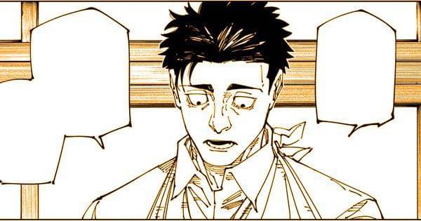 Higuruma menjelaskan soal penggunaan teknik Inumaki di dalam domain Judgeman ( Dok. Shueisha / Jujutsu Kaisen )