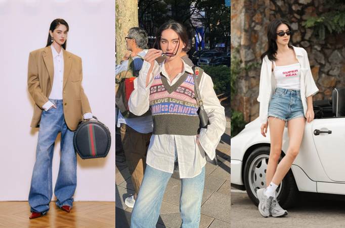 ide styling kemeja ala Davika Hoorne (instagram.com/davikah)