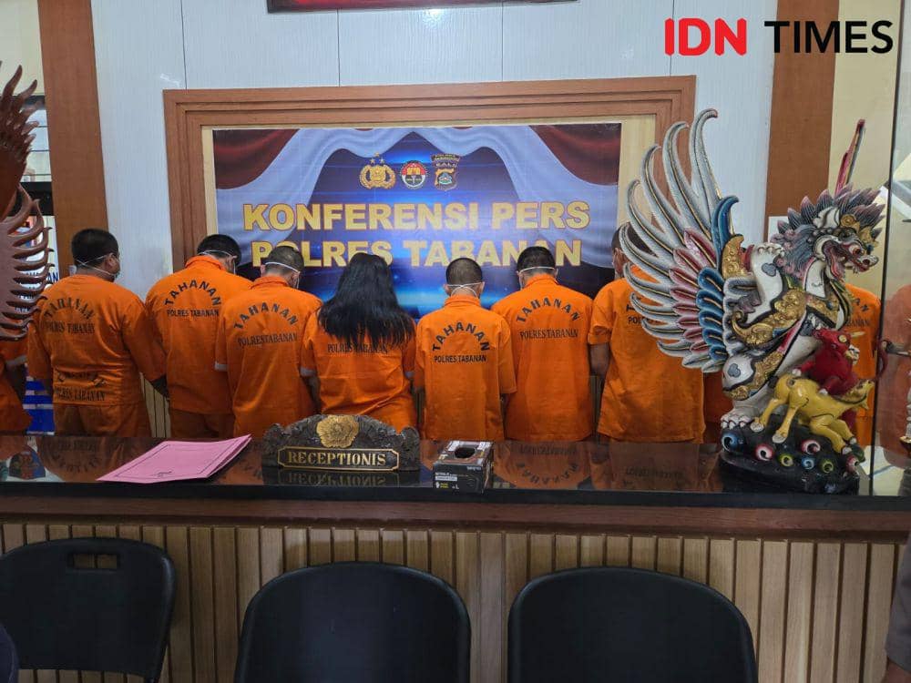 Para pelaku pengedaran narkotika di wilayah Tabanan (IDNTimes/Wira Sanjiwani)
