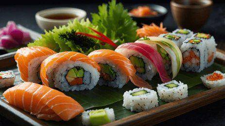 Ilustrasi sushi platter (shutterstock.com/Hammad Stock Images)