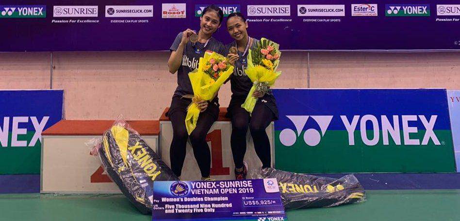 Della Destiara Haris/Rizki Amelia Pradipta saat menjuarai Vietnam Open 2019 (x.com/INABadminton)