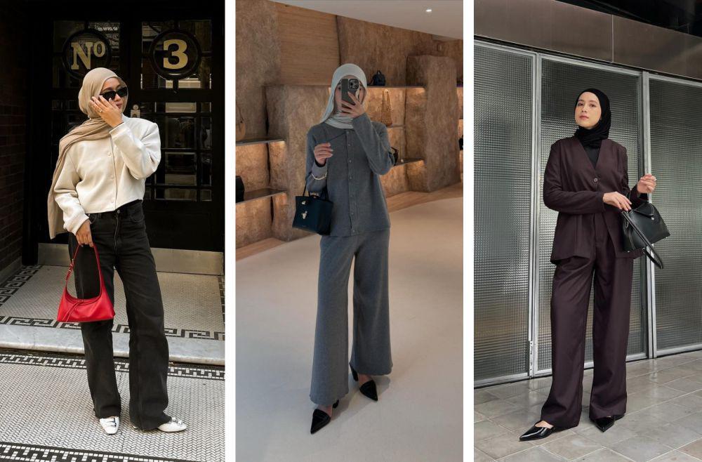 inspirasi padu-padan klasik outfit ngantor yang trendi (instagram.com/anaoctarina | instagram.com/sashfir | instagram.com/ameliaelle )
