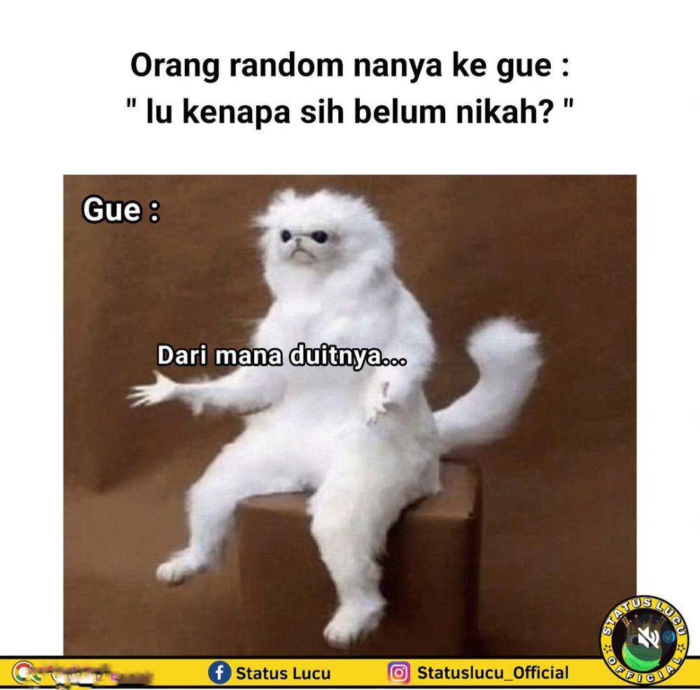 meme ditanya kapan nikah (instagram.com/statuslucu_official)