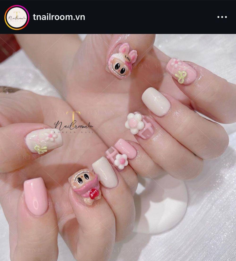 Ide Nail Art Labubu. (instagram.com/tnailroom.vn)