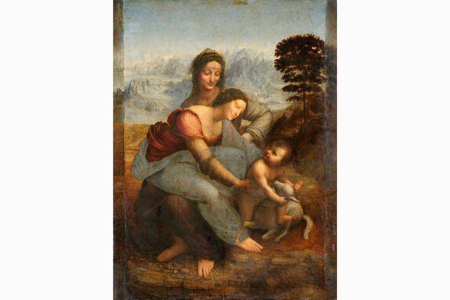 ilustrasi lukisan The Virgin and Child with Saint Anne (dok. WikiArt)
