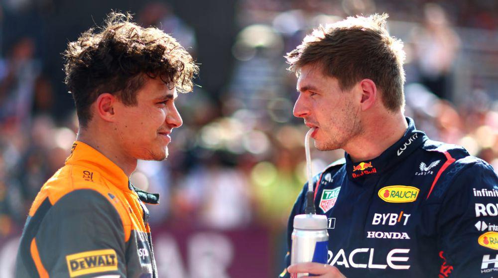potret Max Verstappen (kanan) dan Lando Norris (formula1.com)