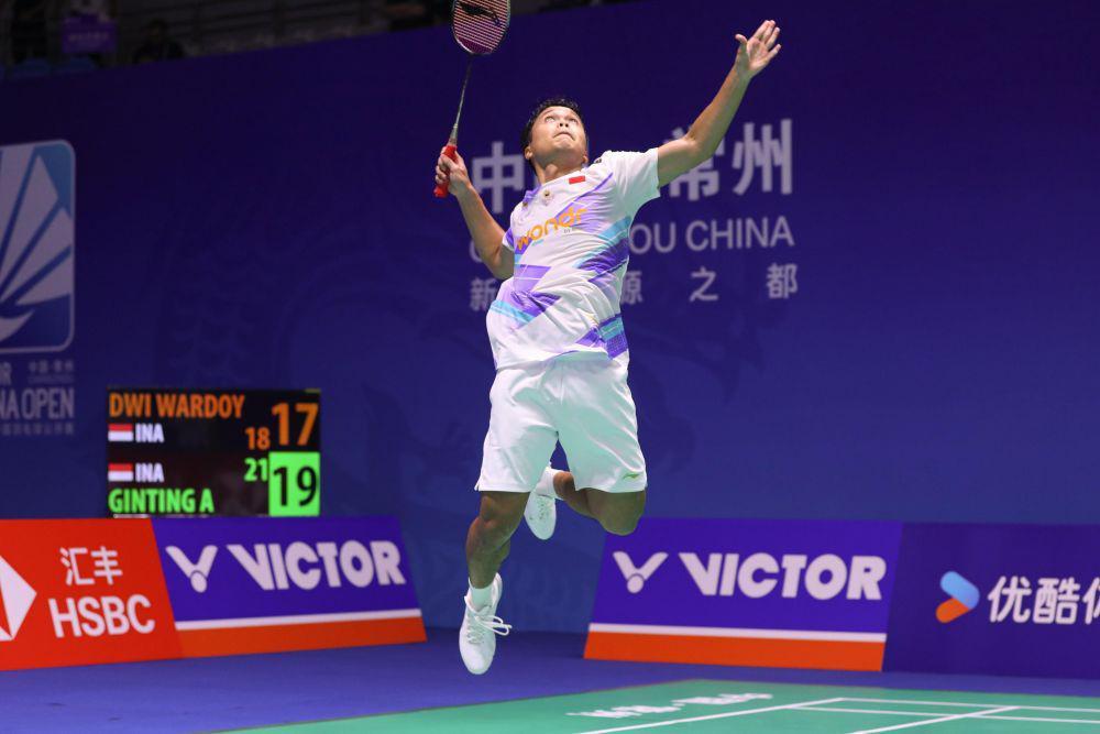 Anthony Sinisuka Ginting memenangkan babak 32 besar China Open 2024 (dok. PP PBSI)