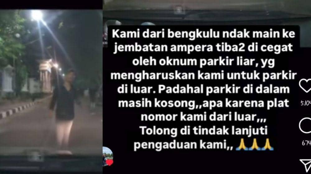 Viral Video Juru Parkir di BKB Palembang, Paksa Wisatawan Bengkulu