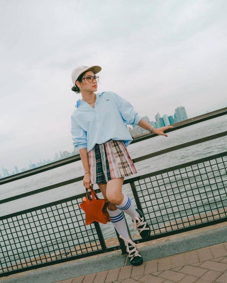 inspirasi OOTD pakai rok ala Andien Aisyah (instagram.com/andienaisyah)