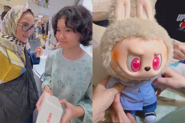 7 Potret Ayu Ting Ting Antre Beli Boneka Labubu di Thailand