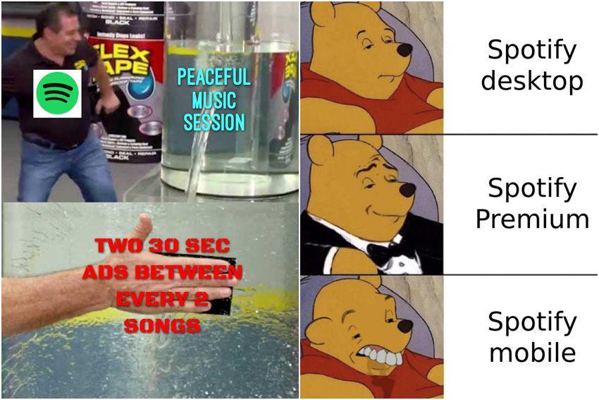 kolase meme kocak keluh kesah pengguna Spotify (reddit.com/user/Za_Viper | reddit.com/user/wolfy502)