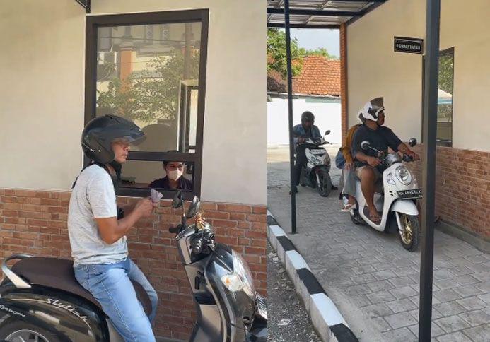 Pelayanan di layanan Samsat Drive Thru Gelis. (Instagram.com/samsatdenpasar_09)