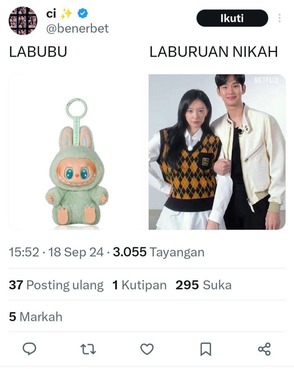 Meme LABUBU (Twitter.com/benerbet)