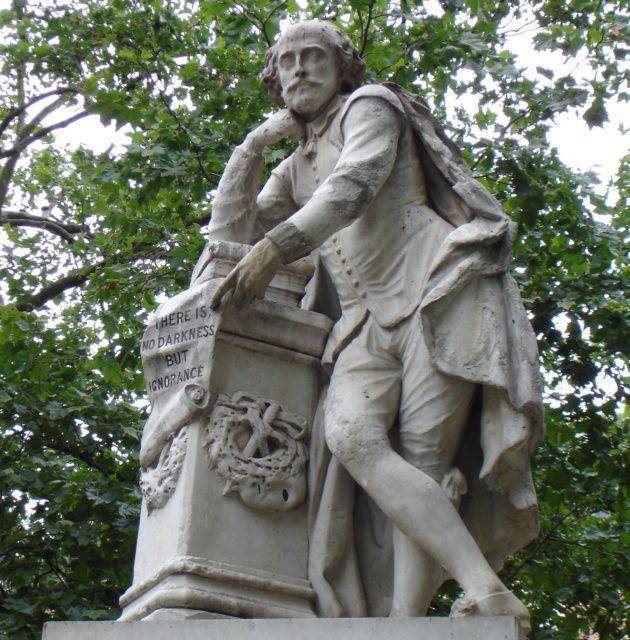 Patung William Shakespeare di London. (commons.wikimedia.org/Lonpicman)