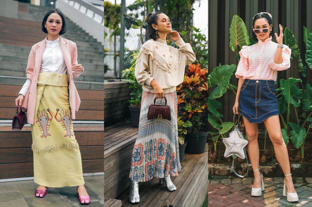 11 Inspirasi OOTD Rok ala Andien Aisyah, Chic dan Cheerful!
