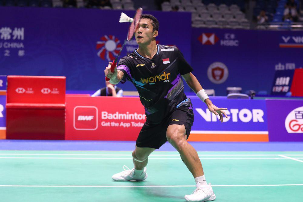 Jonatan Christie memetik kemenangan di babak 32 besar China Open 2024 (dok. PP PBSI)