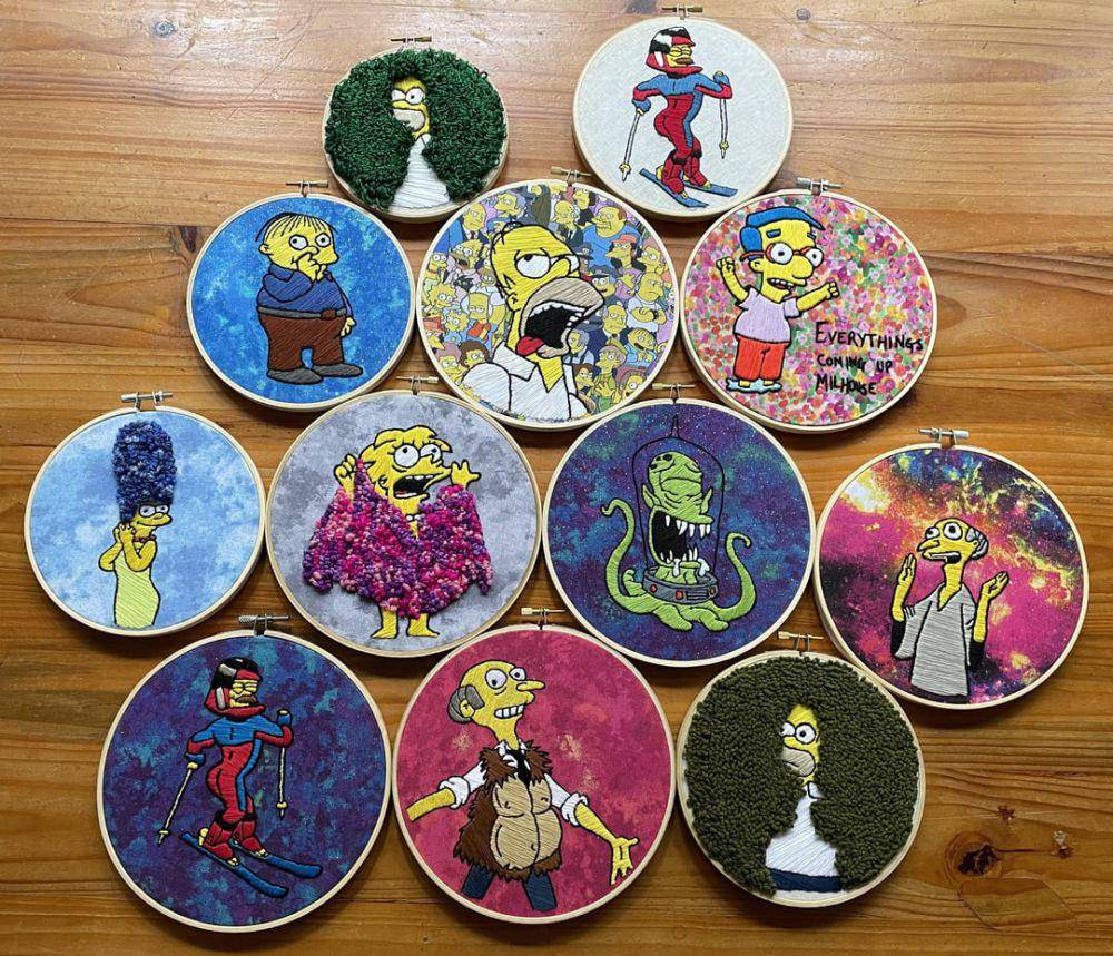potret koleksi kartun The Simpsons (reddit.com/user/clure04)
