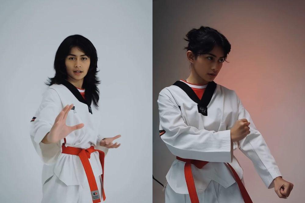 7 Potret Sintya Marisca Jajal Taekwondo, Berhasil Hancurkan Kayu
