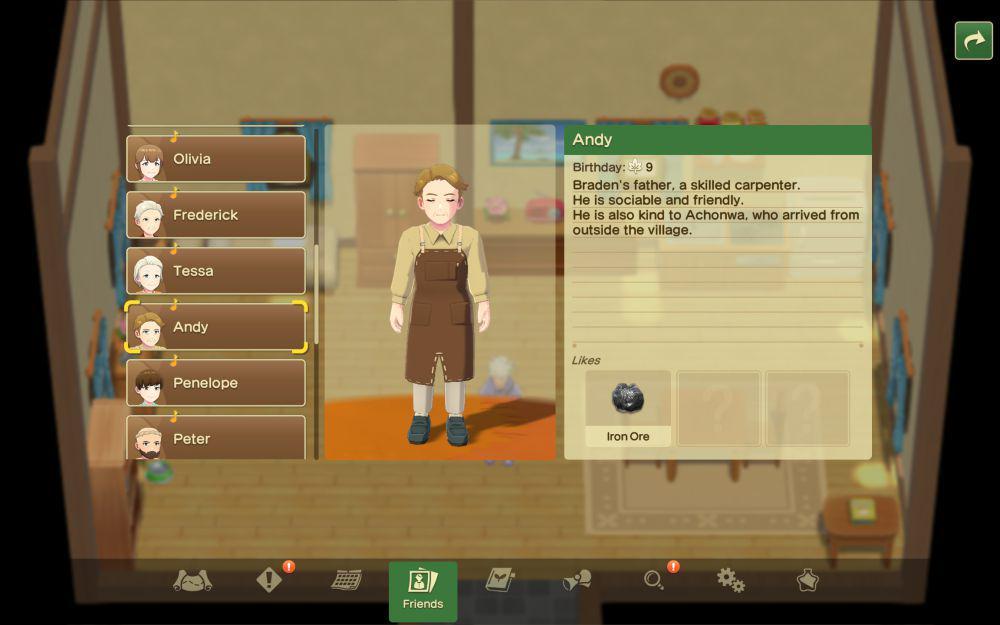 3 Anggota Andy's Carpentry di Harvest Moon: Home Sweet Home