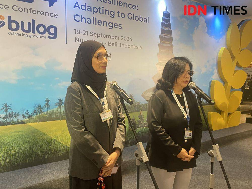 Indonesia International Rice Conference (IIRC) 2024 di Bali Nusa Dua Convention Center (BNDCC), Kabupaten Badung, Bali, Kamis (10/9/2024).