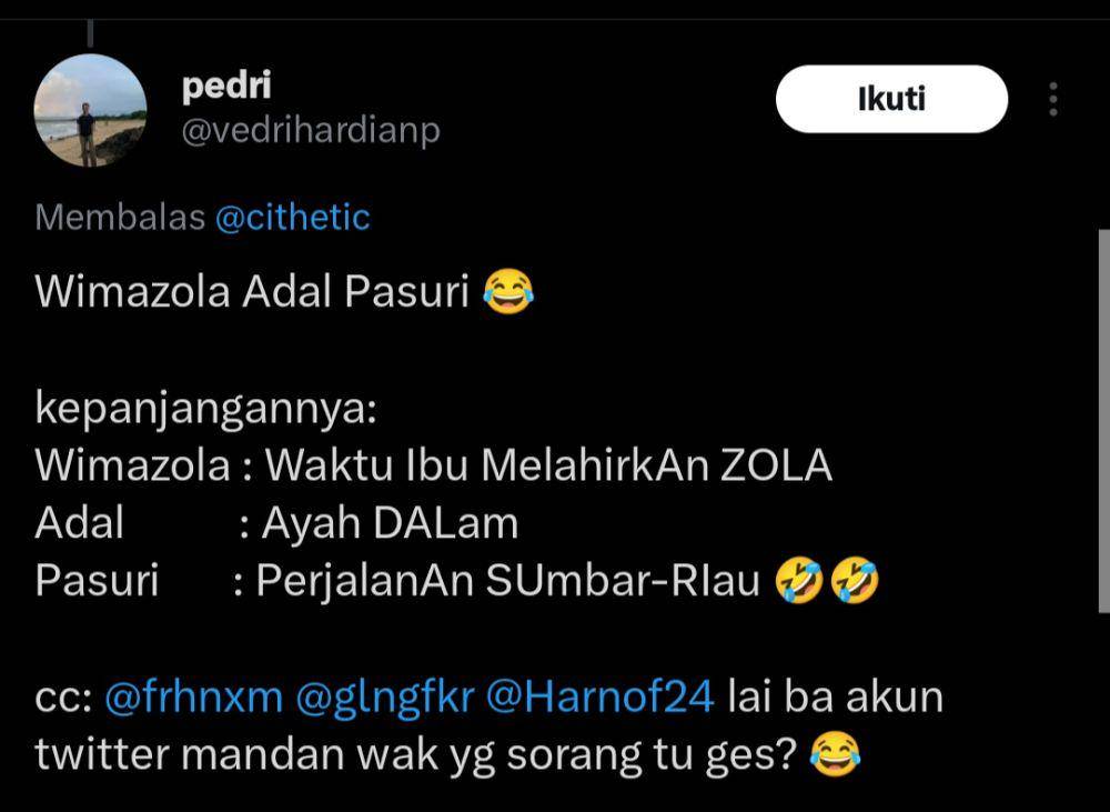 nama unik warganet (x.com/vedrihardianp)