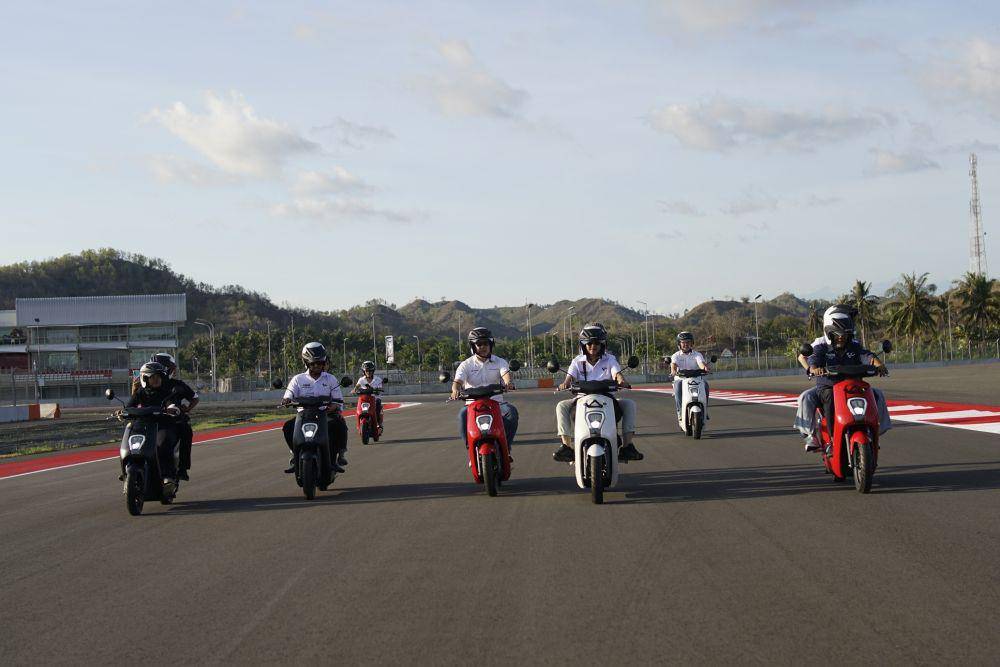 Honda EM1 e: jadi motor mobilisasi di Mandalika (AHM)