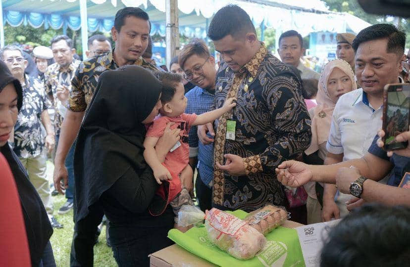 Pemerintah Kota Medan menghadirkan kios pangan sebagai bentuk upaya menekan angka stunting (Dok. Diskominfo Medan)