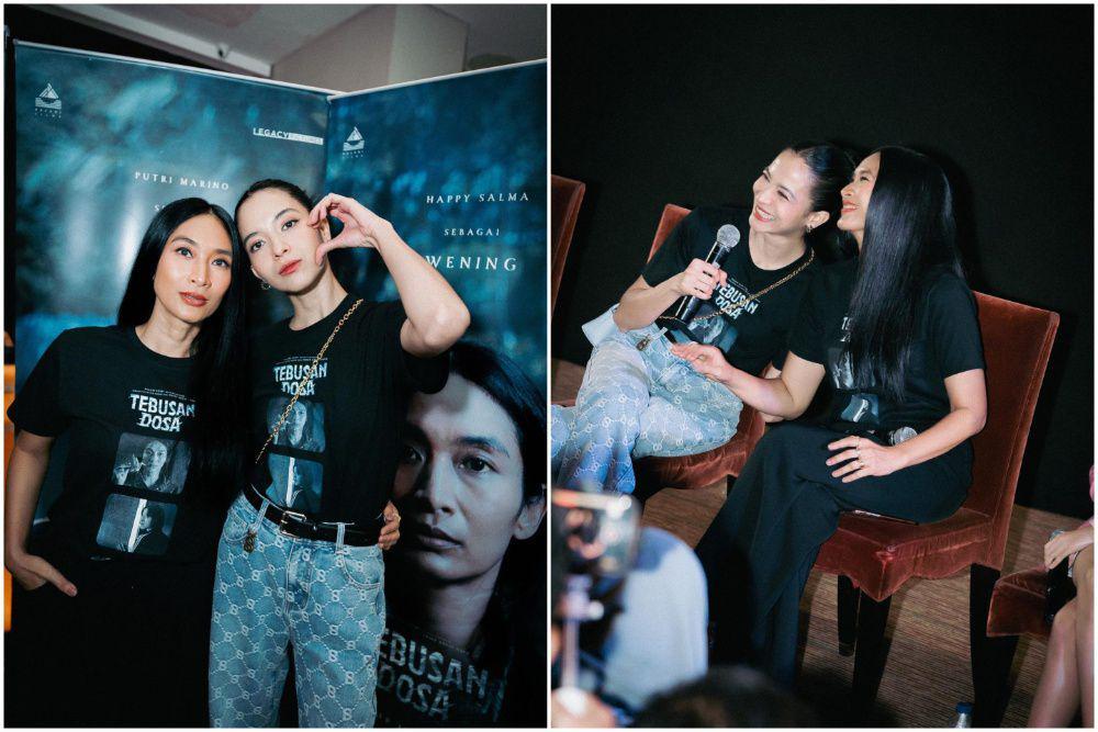 10 Potret Happy Salma di Press Conference Film Horor Tebusan Dosa
