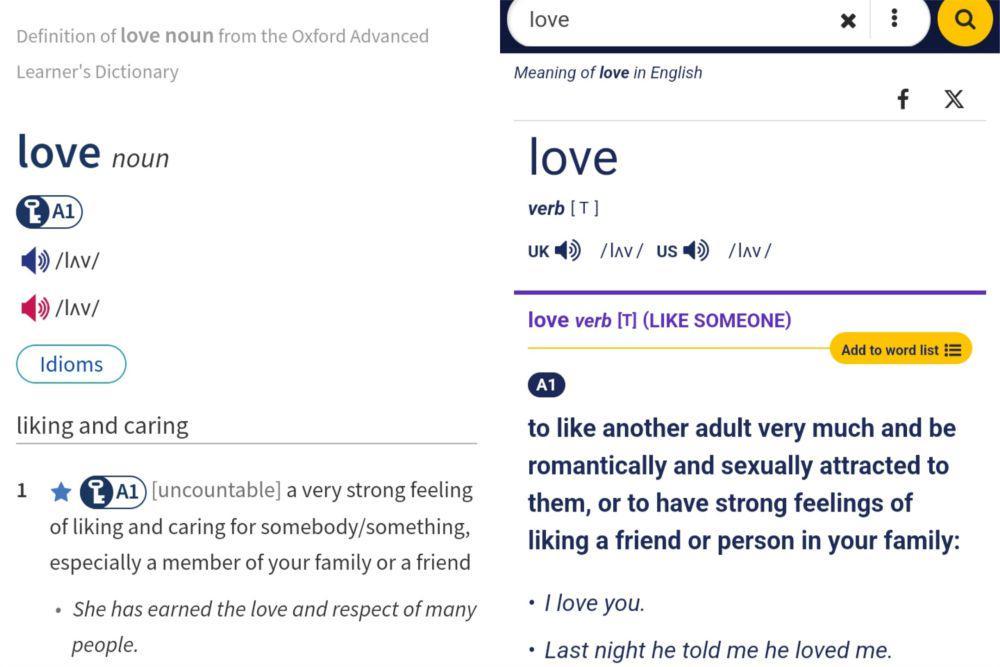 ilustrasi pemakaian layanan Oxford Dictionary dan Cambridge Dictionary. Dok. pribadi