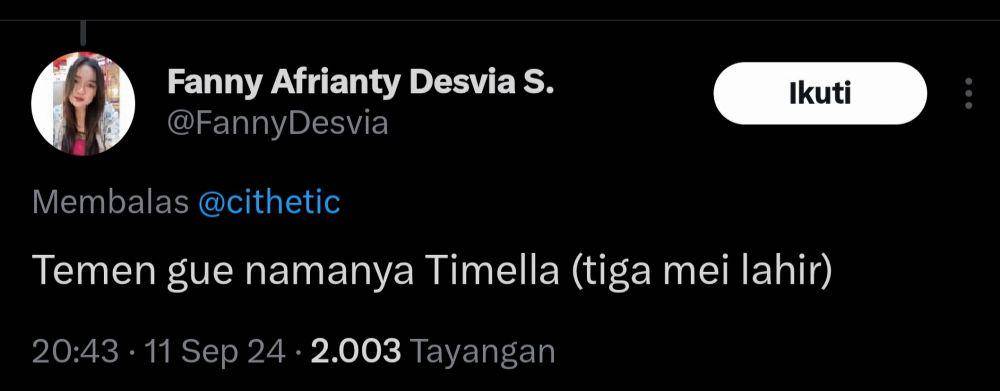 nama unik warganet (x.com/FannyDesvia)