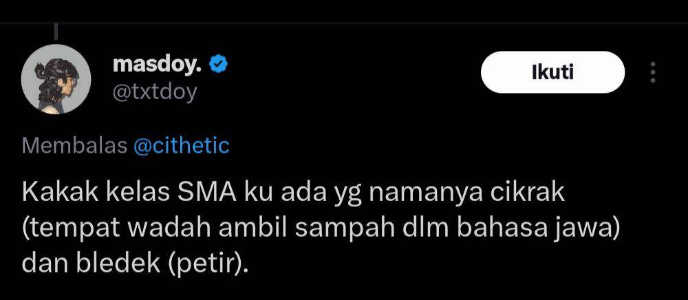 nama unik warganet (x.com/txtdoy)