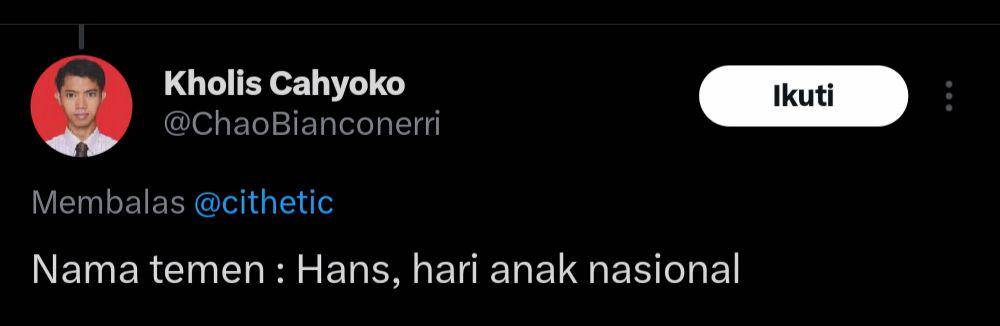 nama unik warganet (x.com/ChaoBianconerri)