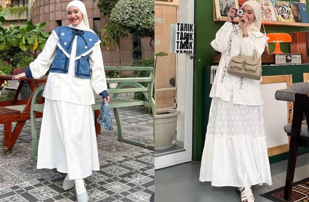 10 Mix and Match White Skirt ala Olivia Putri, Looks Timeless!