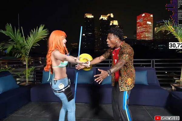 Kameaam, cosplayer Nami yang ketemu Speed (youtube.com/ishowspeed)