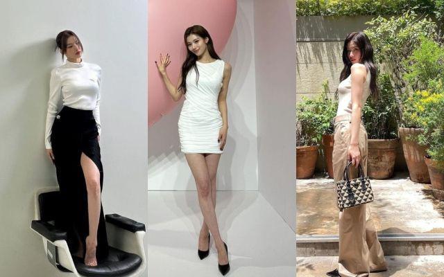 8 Ide Outfit Nuansa Putih ala Sana Twice, Fresh dan Bersinar!