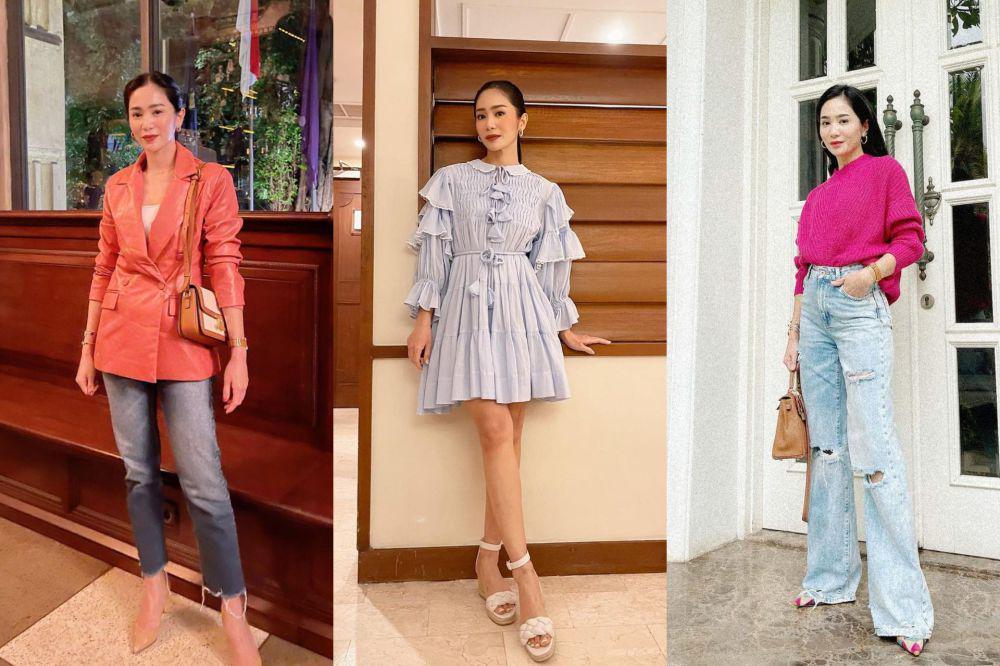8 Referensi Outfit Hangout ala Bunga Zainal, Simpel dan Manis!