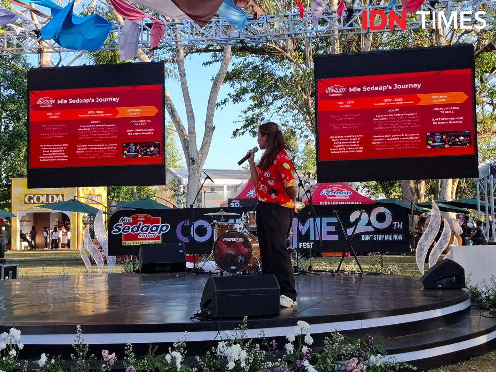 Press Conference Come See Mie Fest 2024 di Candi Prambanan, Yogyakarta, pada Jumat (20/9/2024). (IDN Times/Adyaning Raras)