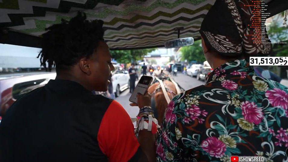 potret IShowSpeed di Yogyakarta (youtube.com/@IShowSpeed)