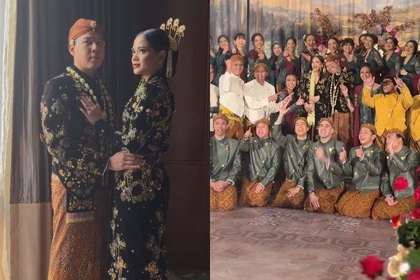 7 Potret Resepsi Pernikahan Nino RAN dan Dhabitannisa, Pakai Adat Jawa