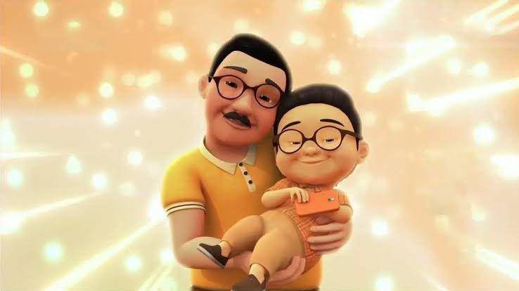 Ehsan dan ayahnya (dok. Les’ Copaque/Upin Ipin)