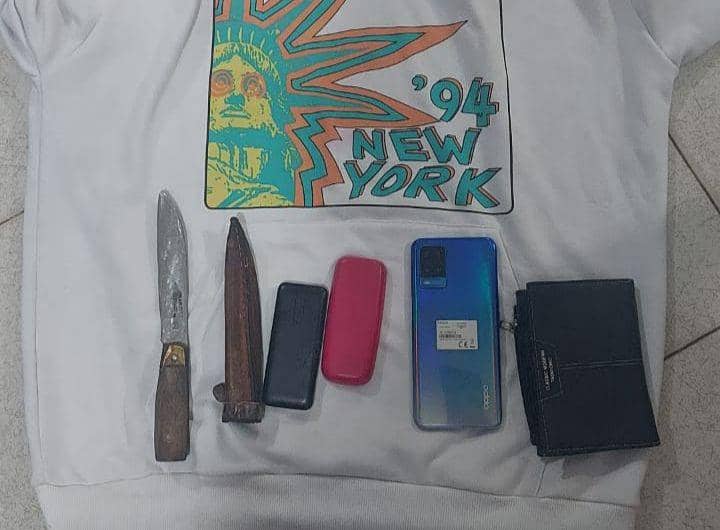 Penampakan barang bukti aksi pembegalan pelaku RS. (DOK. Polres Lampung Tengah).
